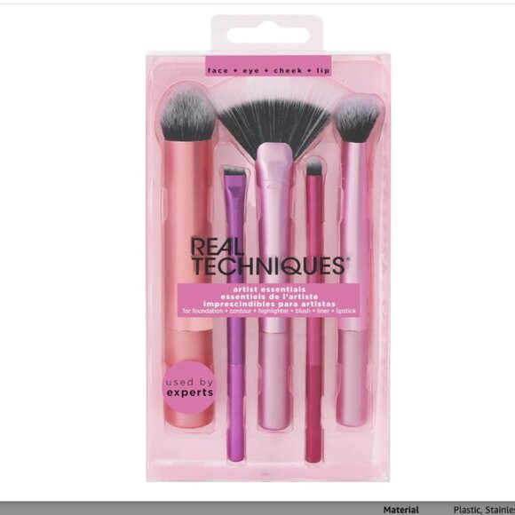 New Real Techniques by Sam & Nic Artist Essentials Makeup Brushes Set of 5 - Picture 1 of 11